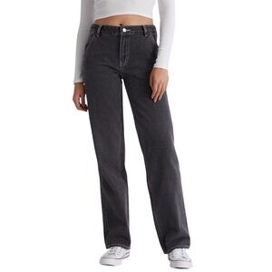 PacSun Black Low Rise Carpenter Jeans Utility Loop Pockets‎ Wide Leg 25 Denim